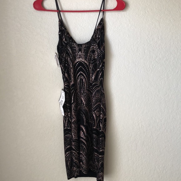 Black and rose gold bodycon - Picture 2 of 3